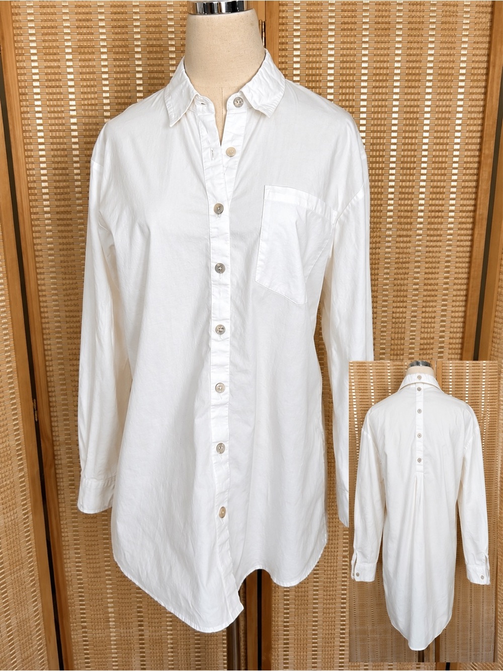 Jones New York White Button-Down Shirt size S